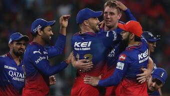Royal Challengers Bengaluru are still alive in IPL 2024 playoff race after fifth straight win in the competition. AP