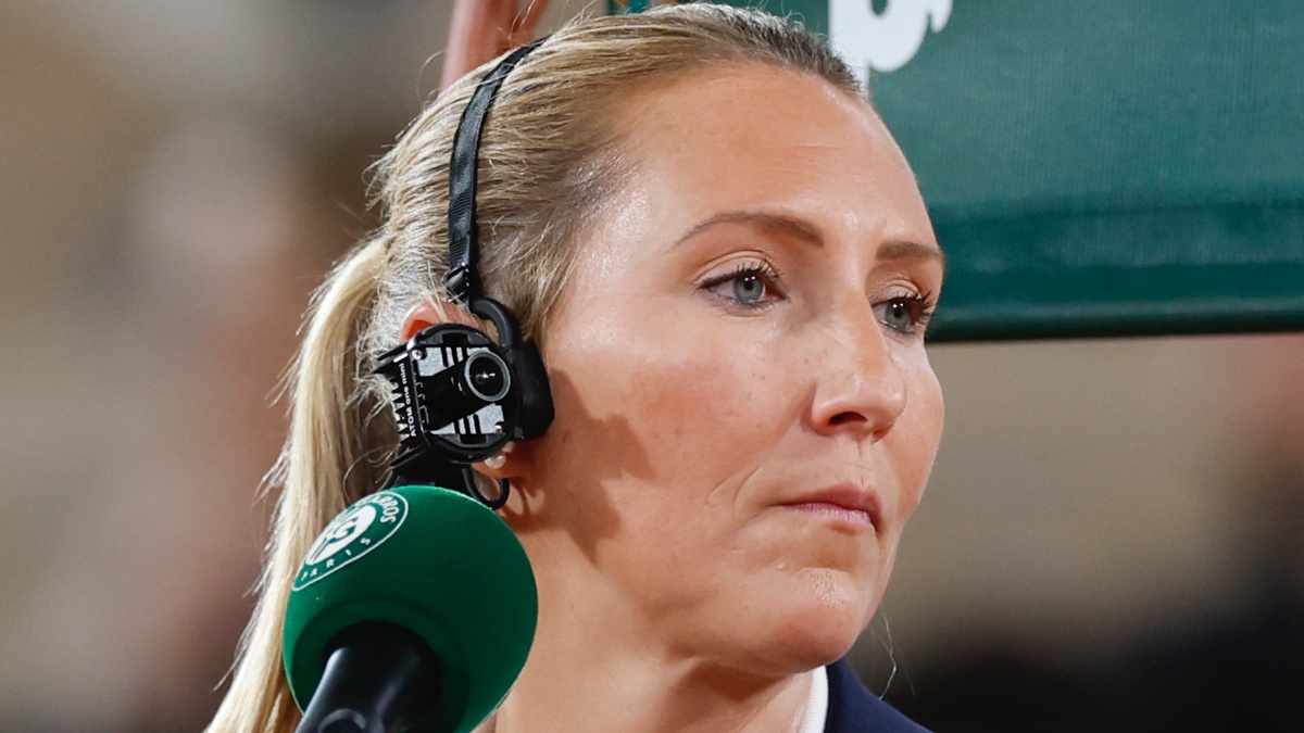Chair umpire Aurelie Tourte of France while officiating a match at the 2024 French Open. AP Chair umpire Aurelie Tourte of France while officiating a match at the 2024 French Open. AP