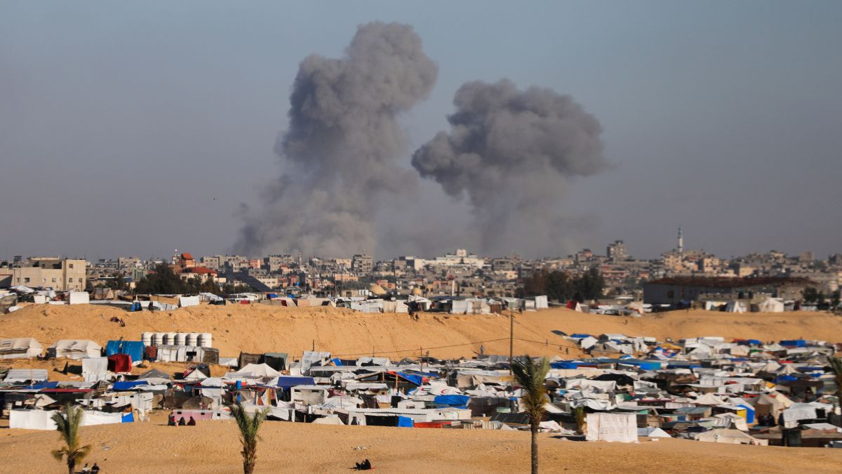 Smoke rises following an Israeli airstrike east of Rafah, Gaza Strip on 6 May, 2024. AP Smoke rises following an Israeli airstrike east of Rafah, Gaza Strip on 6 May, 2024. AP