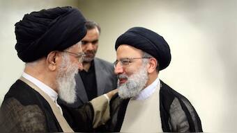 Iran's Supreme Leader Ayatollah Ali Khamenei (L) and President Ebrahim Raisi (R) in Tehran on March 7, 2019. (Photo via Iran's supreme leader's website)
