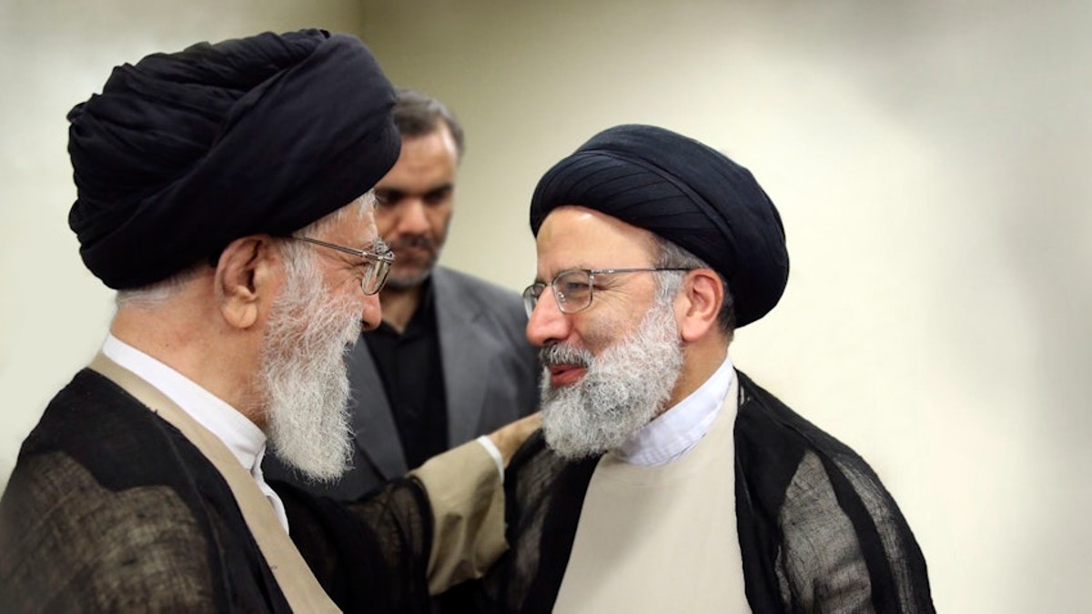 Iran's Supreme Leader Ayatollah Ali Khamenei (L) and President Ebrahim Raisi (R) in Tehran on March 7, 2019. (Photo via Iran's supreme leader's website) Iran's Supreme Leader Ayatollah Ali Khamenei (L) and President Ebrahim Raisi (R) in Tehran on March 7, 2019. (Photo via Iran's supreme leader's website)