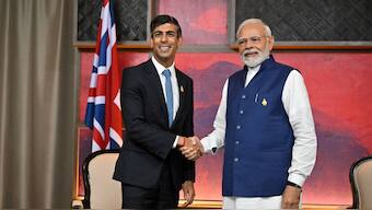 UK Prime Minister Rishi Sunak and Prime Minister Narendra Modi hold a bilateral meeting on 16 November, 2022 in Nusa Dua, Indonesia. Reuters