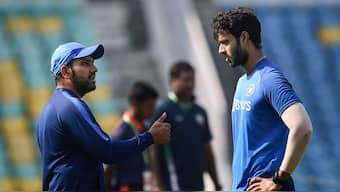 File image of India skipper Rohit Sharma and all-rounder Shivam Dube. PTI