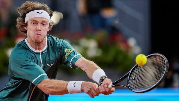 Madrid Open: Rublev knocks out champion Alcaraz, Sinner withdraws due to hip injury