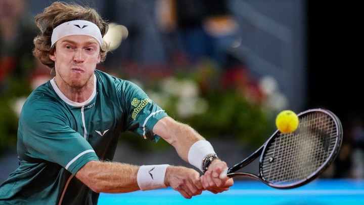 Madrid Open: Rublev knocks out champion Alcaraz, Sinner withdraws due to hip injury