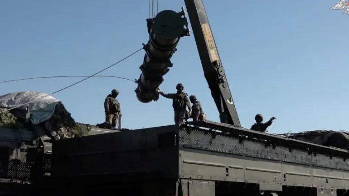 Russia's Ministry of Defence released video footage of soldiers at an airbase preparing a bomber to carry a nuclear payload, and trucks transporting missiles to a field where launch systems were ready Image Courtesy Reuters Russia's Ministry of Defence released video footage of soldiers at an airbase preparing a bomber to carry a nuclear payload, and trucks transporting missiles to a field where launch systems were ready Image Courtesy Reuters