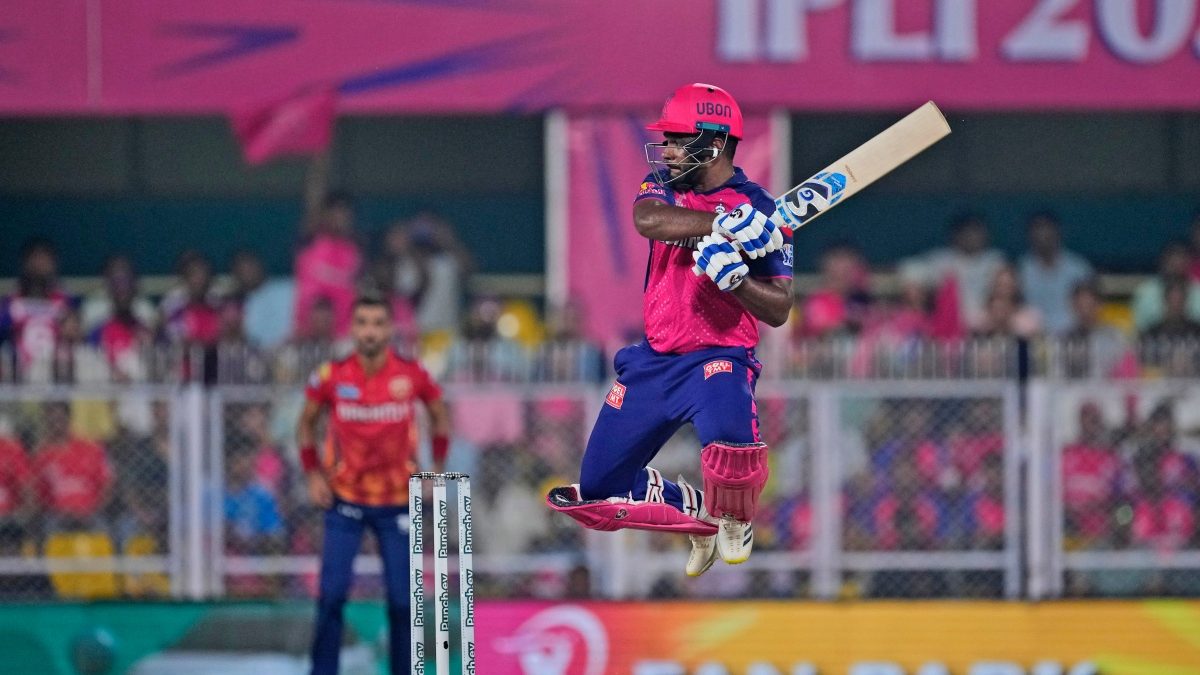 Rajasthan Royals captain Sanju Samson plays a shot against Punjab Kings in IPL 2024. AP Rajasthan Royals captain Sanju Samson plays a shot against Punjab Kings in IPL 2024. AP