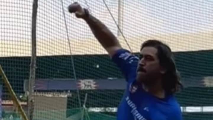 Watch: MS Dhoni bowls at nets ahead of RCB-CSK after receiving heartly welcome in Bengaluru with a hot cup of tea