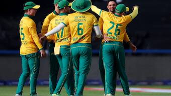 South Africa's T20 team during the series against India. Reuters