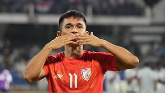 From most matches to highest number of goals for India, Sunil Chhetri holds multiple records. PTI