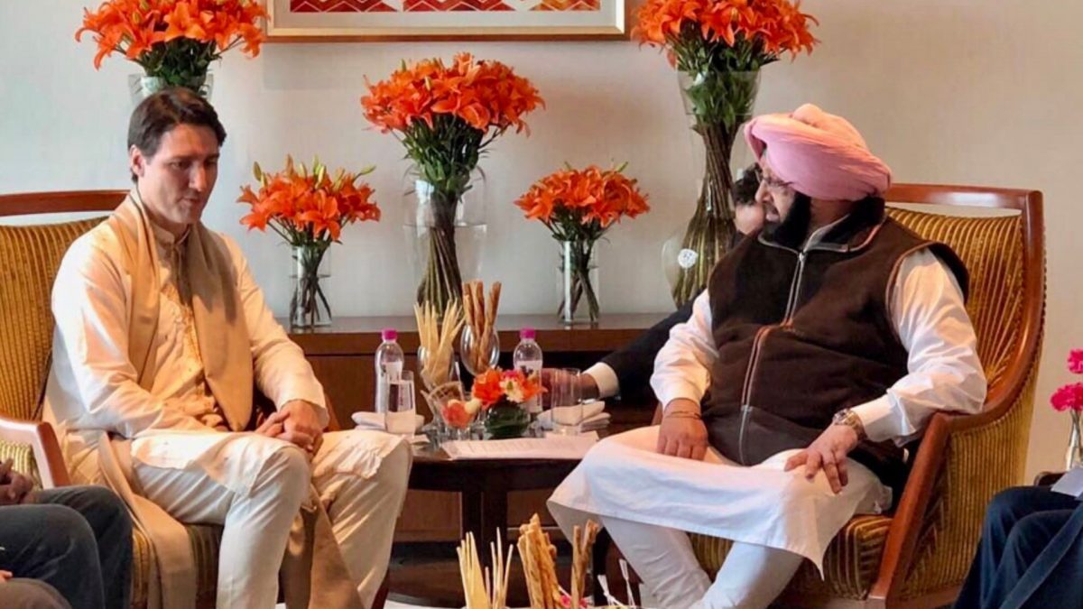Canadian Prime Minister Justin Trudeau meeting Capt. Amarinder Singh. FILE/X/@capt_amarinder Canadian Prime Minister Justin Trudeau meeting Capt. Amarinder Singh. FILE/X/@capt_amarinder