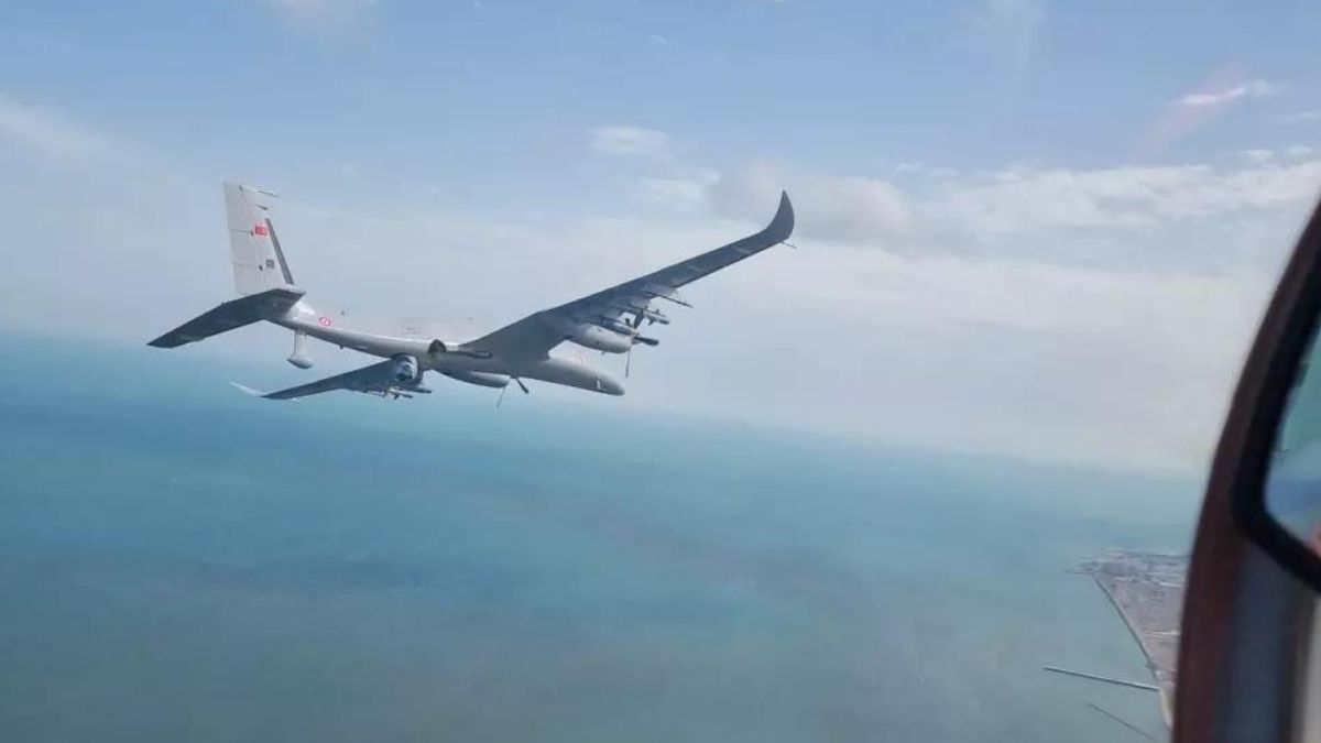 The Turkey-made Bayraktar TB2 drone is a medium-altitude tactical armed drone with a maximum ceiling of 25,000 feet and a 27-hour flight time Image Courtesy AFP The Turkey-made Bayraktar TB2 drone is a medium-altitude tactical armed drone with a maximum ceiling of 25,000 feet and a 27-hour flight time Image Courtesy AFP