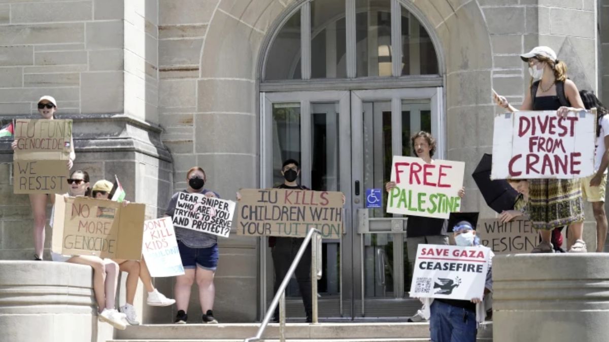 Students in the US are demanding that their universities to pull their investment from companies that are profiting from the Gaza war. AP Students in the US are demanding that their universities to pull their investment from companies that are profiting from the Gaza war. AP