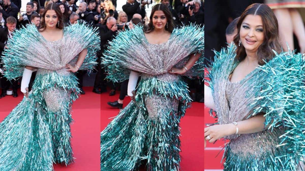 Cannes 2024: Aishwarya Rai Bachchan walks with an injured hand in blue-silver gown in second appearance - Vimarsana News