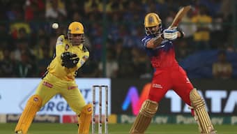Royal Challengers Bengaluru opener Virat Kohli bats against Chennai Super Kings at the M Chinnaswamy Stadium in Bengaluru. AP