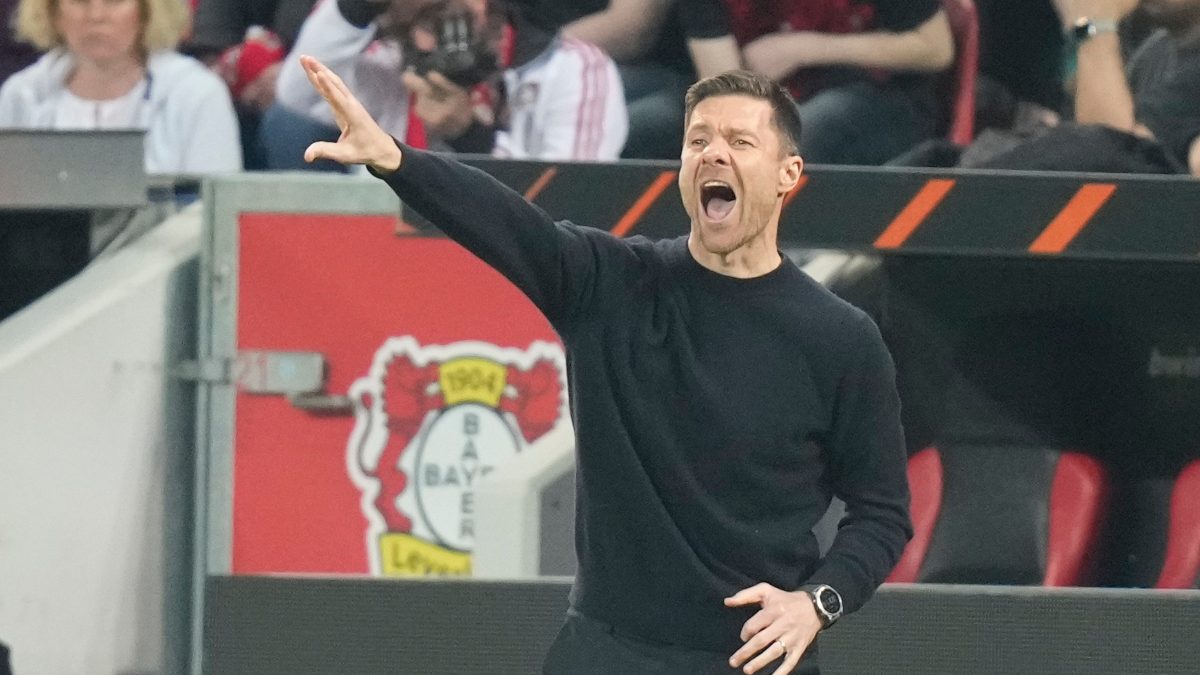 "We still have the chance to win three titles. And my boys deserve all three titles," said Bayer Leverkusen boss Xabi Alonso after reaching the Europa League final. AP "We still have the chance to win three titles. And my boys deserve all three titles," said Bayer Leverkusen boss Xabi Alonso after reaching the Europa League final. AP