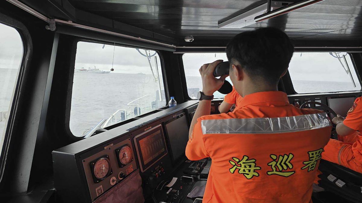 A Taiwan Coast Guard member monitor Chinese navy vessel operating near the Pengjia Islet north of Taiwan. Taiwan scrambled jets and put missile, naval and land units on alert Thursday over Chinese military exercises being conducted around the self-governing island democracy where a new president took office this week. AP A Taiwan Coast Guard member monitor Chinese navy vessel operating near the Pengjia Islet north of Taiwan. Taiwan scrambled jets and put missile, naval and land units on alert Thursday over Chinese military exercises being conducted around the self-governing island democracy where a new president took office this week. AP