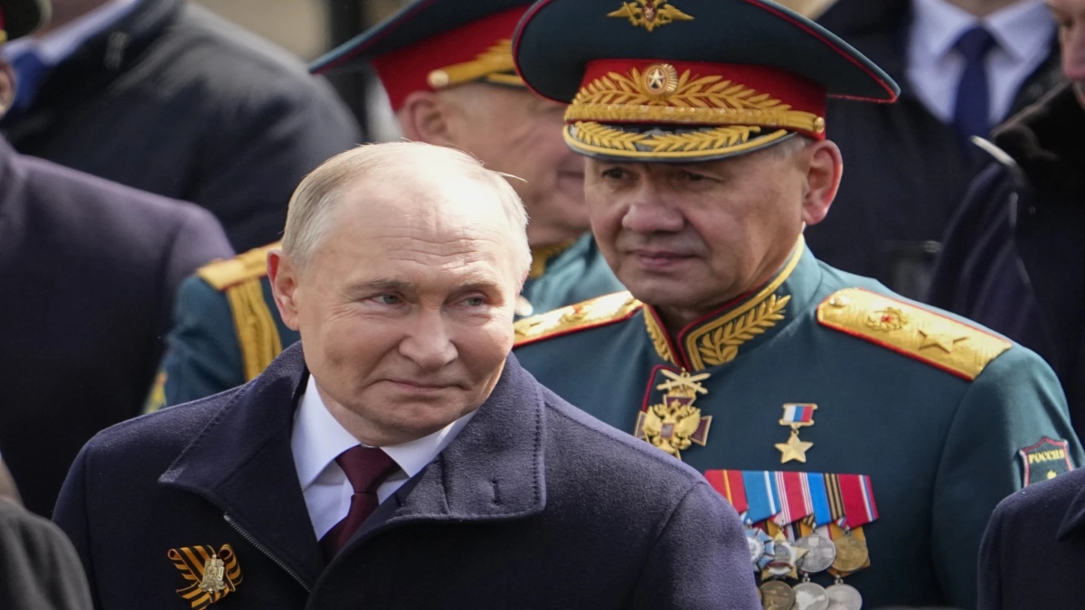 Russian President Vladimir Putin, left, and Russian Defense Minister Sergei Shoigu leave Red Square after the Victory Day military parade in Moscow. Source: File Image / AP Russian President Vladimir Putin, left, and Russian Defense Minister Sergei Shoigu leave Red Square after the Victory Day military parade in Moscow. Source: File Image / AP
