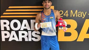 Nishant Dev secured India's first Paris Olympics quota in men's boxing. Image: X / @IIS_Vijayanagar 