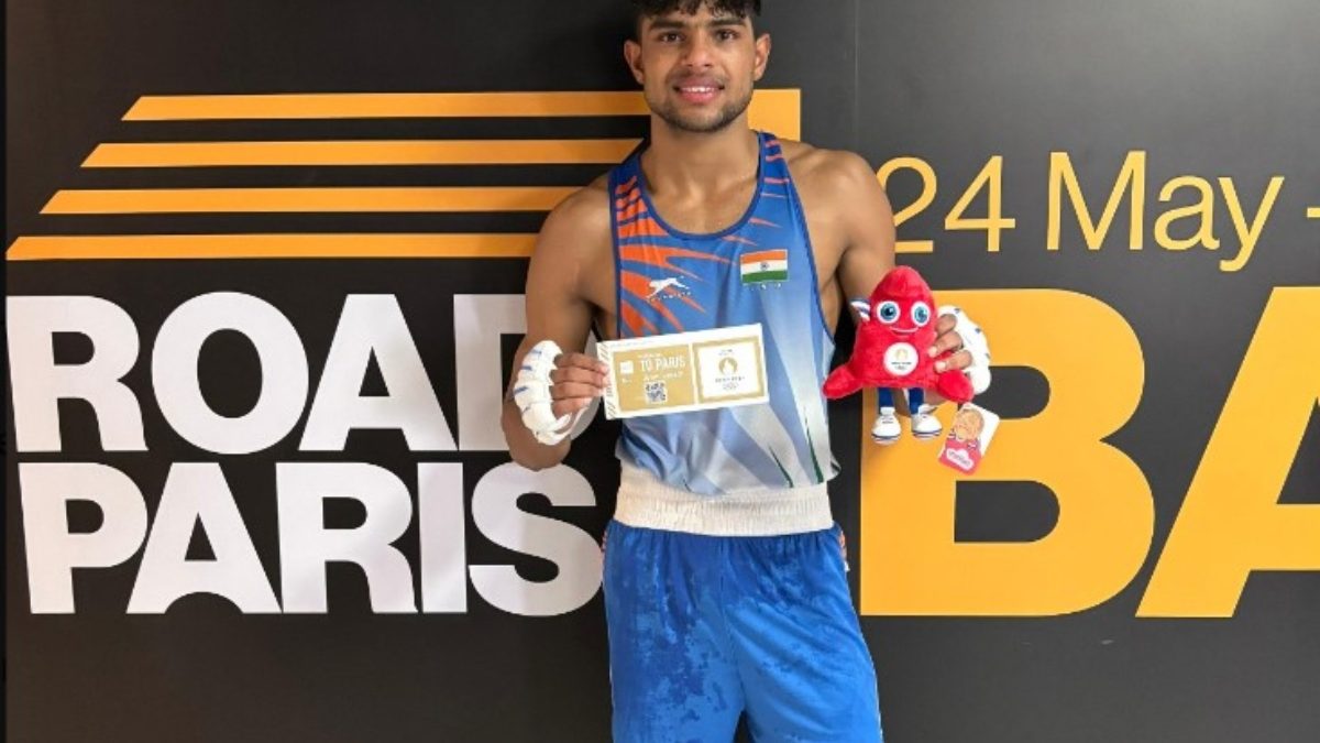 Nishant Dev secured India's first Paris Olympics quota in men's boxing. Image: X / @IIS_Vijayanagar Nishant Dev secured India's first Paris Olympics quota in men's boxing. Image: X / @IIS_Vijayanagar