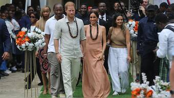 Meghan Markle and Prince Harry were on a visit to Nigeria. Reuters