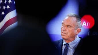 Robert F. Kennedy Jr made a shocking claim on Wednesday, saying  that a worm ate a portion of his brain over a decade ago. File image/Reuters