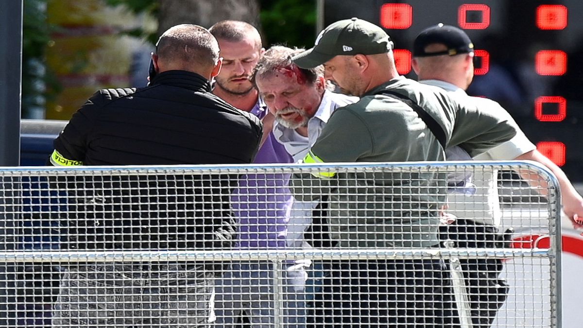 A person is detained after a shooting incident of Slovak prime minister Robert Fico, after a Slovak government meeting in Handlova, Slovakia. Reuters A person is detained after a shooting incident of Slovak prime minister Robert Fico, after a Slovak government meeting in Handlova, Slovakia. Reuters