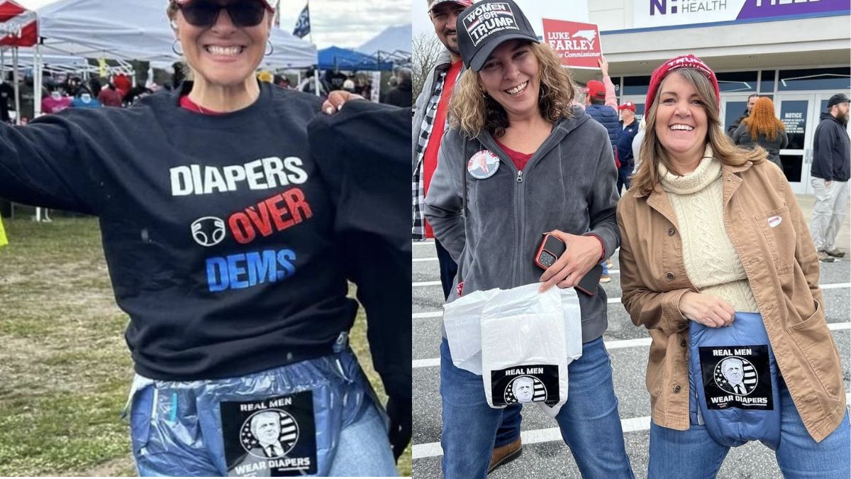 Oh S**t! Why are Trump’s supporters wearing nappies to rallies? Oh S**t! Why are Trump’s supporters wearing nappies to rallies?