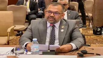 Maldives' foreign minister Moosa Zameer is slated to meet S Jaishankar this afternoon. Image Courtesy: @MoosaZameer/X