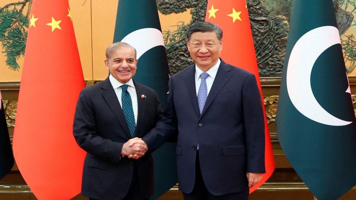 Chinese President Xi Jinping and Pakistani Prime Minister Shehbaz Sharif shake hands at the Great Hall of the People in Beijing, China, June 7, 2024. Image: REUTERS Chinese President Xi Jinping and Pakistani Prime Minister Shehbaz Sharif shake hands at the Great Hall of the People in Beijing, China, June 7, 2024. Image: REUTERS