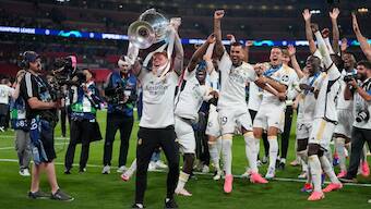 Real Madrid have been crowned UEFA Champions League winners for a record 15th time. AP 
