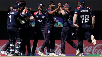 USA began the 2024 T20 World Cup campaign with two victories before going down to India in their third match. AP 