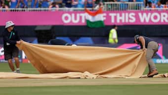 The India vs Pakistan T20 World Cup match in New York on Sunday has been affected due to rain. AP 