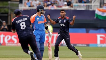 Virat Kohli was dismissed for a golden duck by Saurabh Netravalkar. AP 