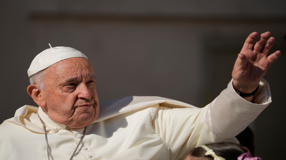 Pope Francis arrives for his weekly general audience in St. Peter's Square, at the Vatican, Wednesday, 5 June 2024. AP Pope Francis arrives for his weekly general audience in St. Peter's Square, at the Vatican, Wednesday, 5 June 2024. AP