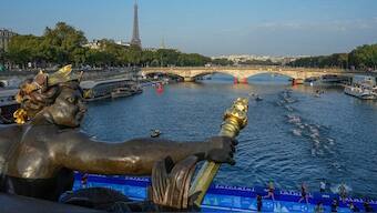 The safety of the Seine water for the Olympics has been in doubt since some test events scheduled last August were cancelled, also after unseasonal heavy rains. AP 