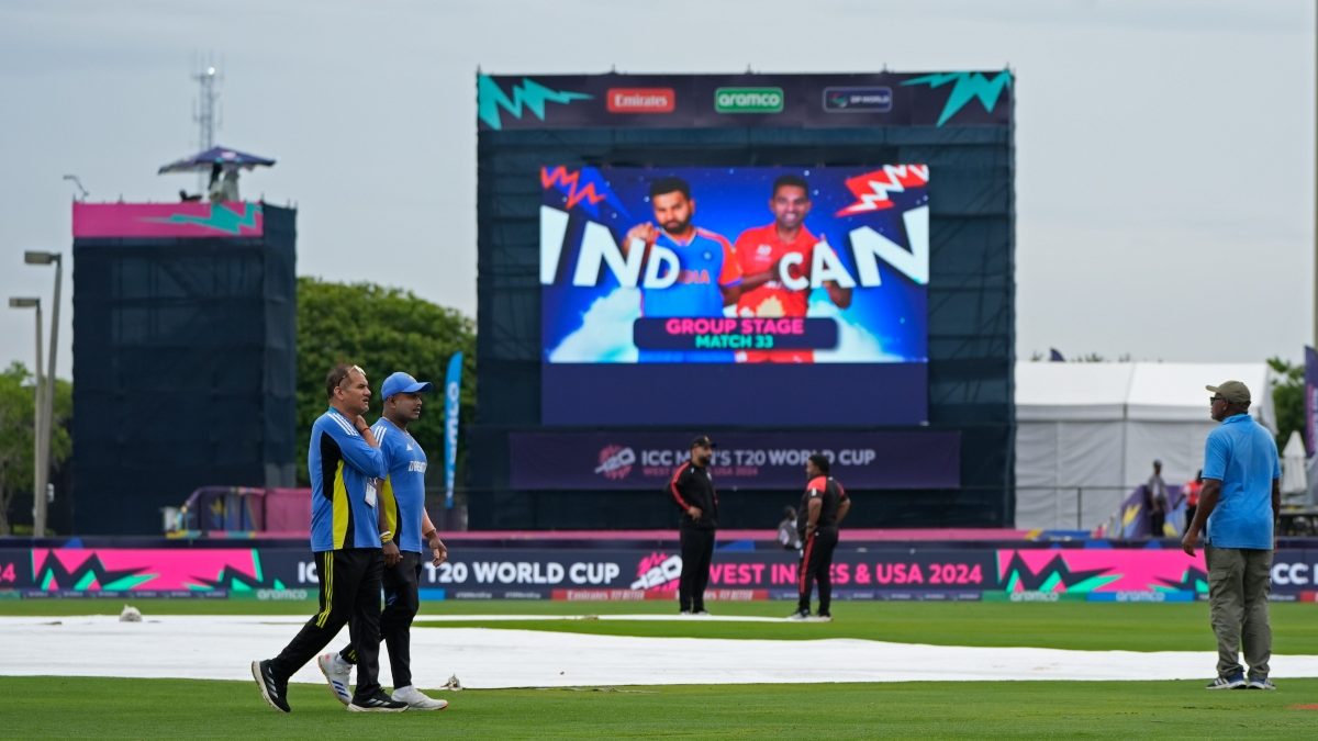 Rain in Florida has delayed the start of the T20 World Cup match between India and Canada. AP Rain in Florida has delayed the start of the T20 World Cup match between India and Canada. AP