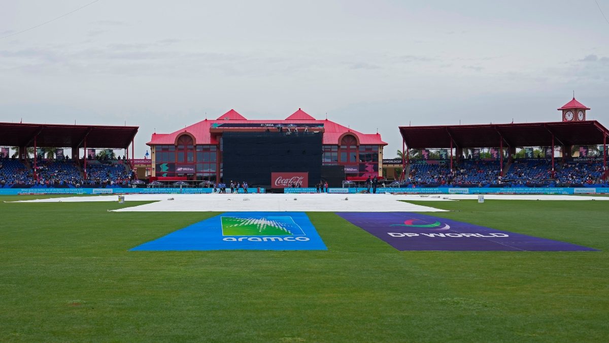 The India vs Canada match of the T20 World Cup in Florida was abandoned due to rain. AP The India vs Canada match of the T20 World Cup in Florida was abandoned due to rain. AP