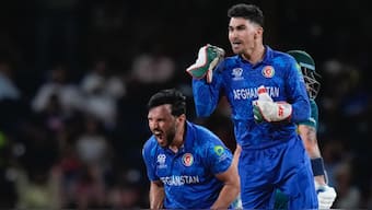 Gulbadin Naib (L) starred in Afghanistan's shock win against Australia in the T20 World Cup. AP