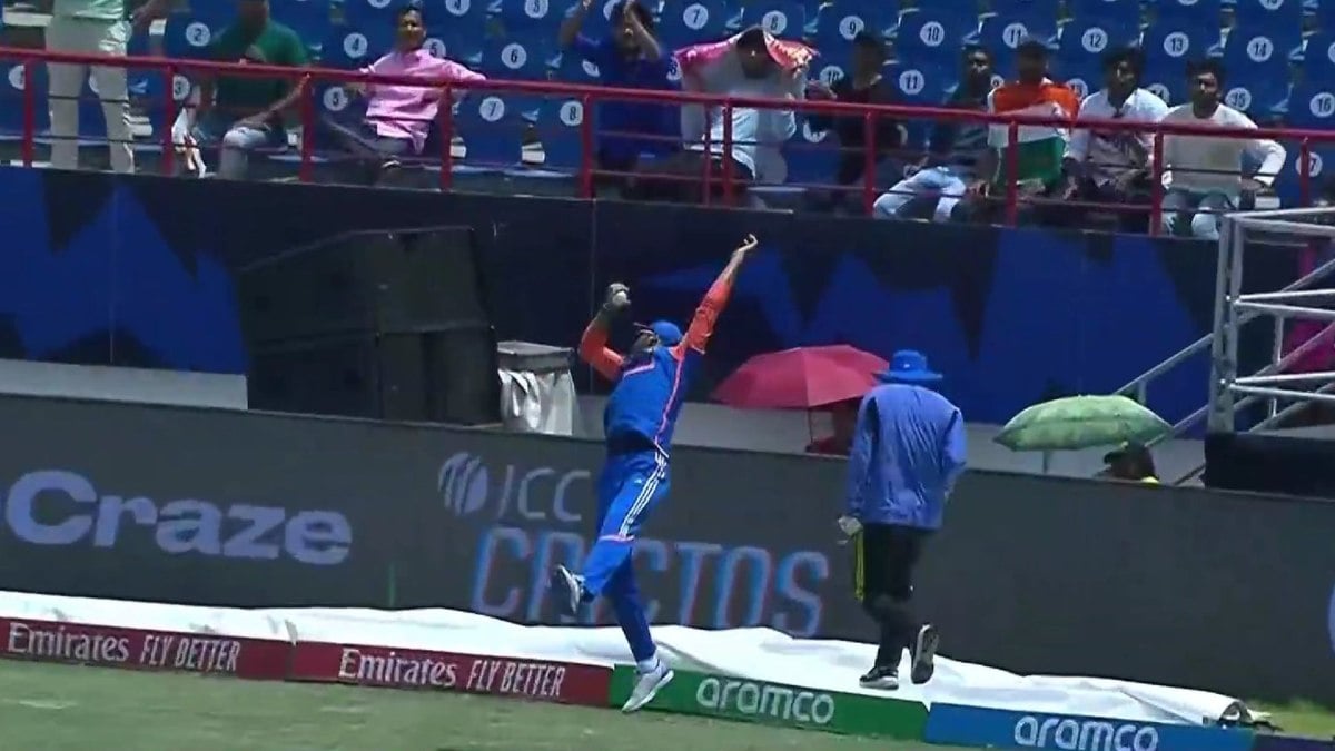 Watch: Axar grabs one-handed blinder to dismiss Marsh during India-Australia Super 8 clash