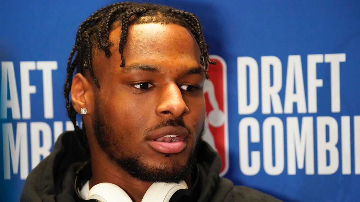 Bronny James during the 2024 NBA Draft Combine at Wintrust Arena. USA Today Sports/Reuters Bronny James during the 2024 NBA Draft Combine at Wintrust Arena. USA Today Sports/Reuters