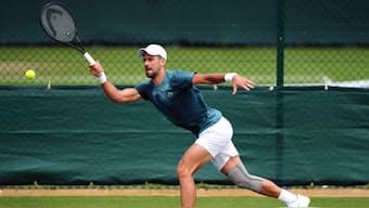 Novak Djokovic underwent knee surgery on 5 June and is working towards being fit for Wimbledon. AP