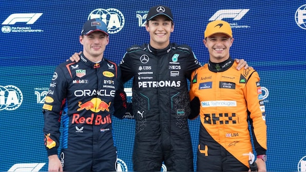  George Russell on pole after dead heat with Max Verstappen