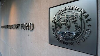 FILE PHOTO: The IMF logo outside the headquarters building in Washington, Image: REUTERS