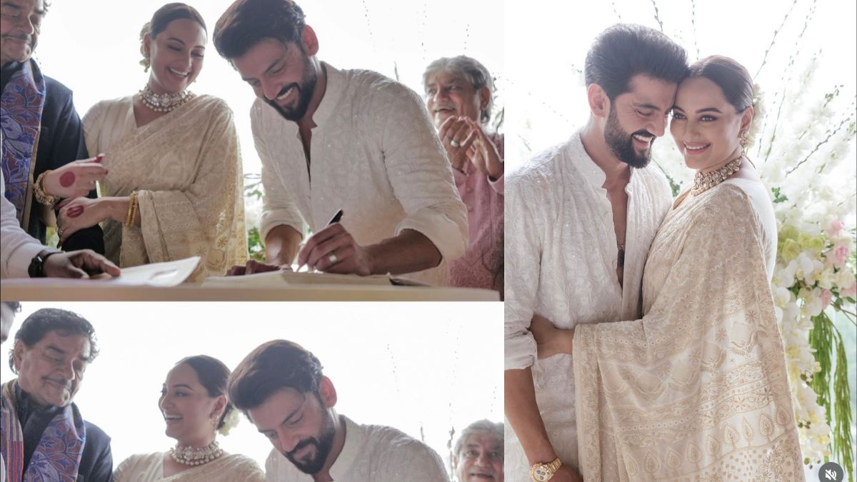 Sonakshi Sinha and Zaheer Iqbal are now married, share wedding pictures as Shatrughan Sinha is all smiles Sonakshi Sinha and Zaheer Iqbal are now married, share wedding pictures as Shatrughan Sinha is all smiles