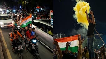 India's T20 World Cup win sparked wild celebrations across the globe. AP