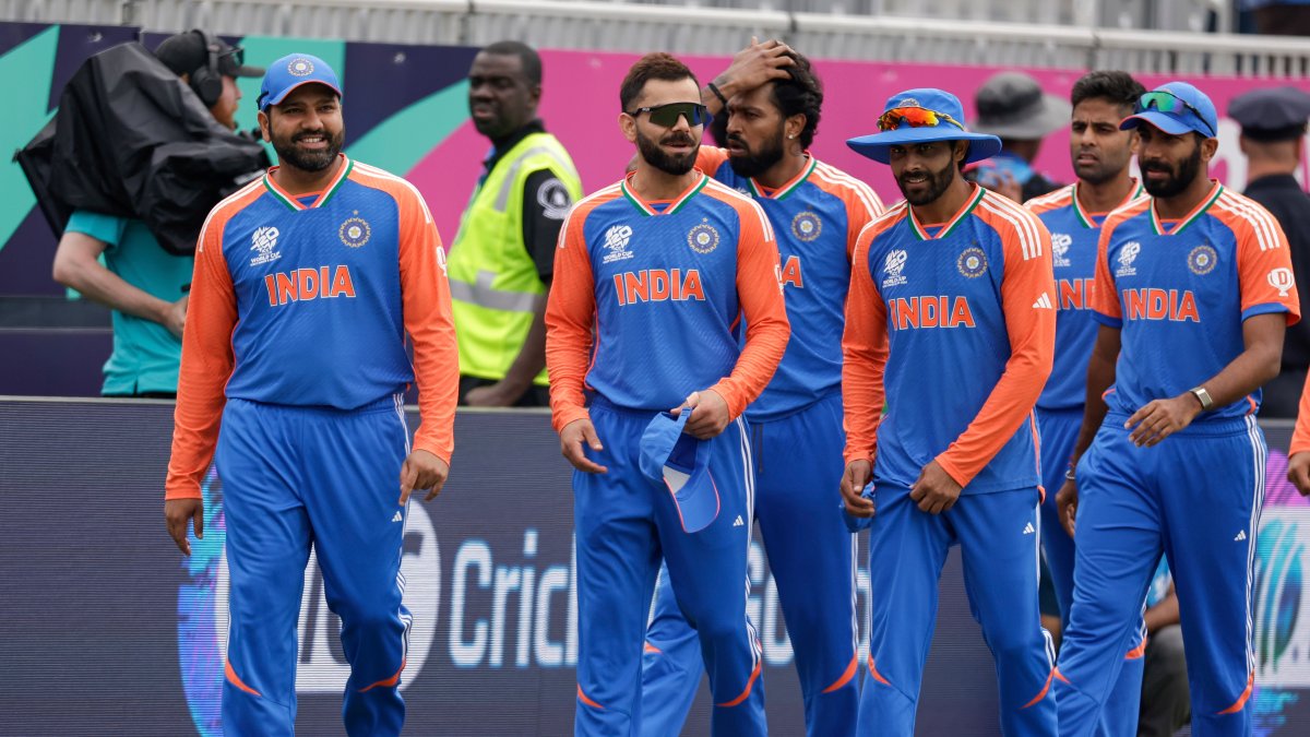 The Indian players walk out to the centre at the start of their T20 World Cup Group A match against Ireland in New York. AP The Indian players walk out to the centre at the start of their T20 World Cup Group A match against Ireland in New York. AP