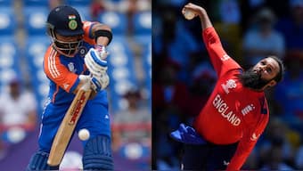 Virat Kohli vs Adil Rashid will be an interesting match-up, if they square off, when India take on England in the T20 World Cup semi-final. AP