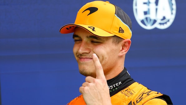  McLaren's Lando Norris on pole after 'best ever lap'