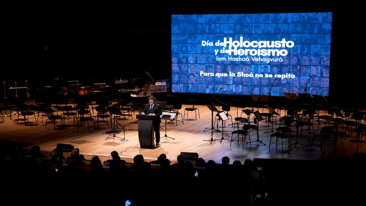 Argentina's President Javier Milei speaks during a ceremony to commemorate Holocaust and Heroism Day, in Buenos Aires, Argentina. AP File Argentina's President Javier Milei speaks during a ceremony to commemorate Holocaust and Heroism Day, in Buenos Aires, Argentina. AP File